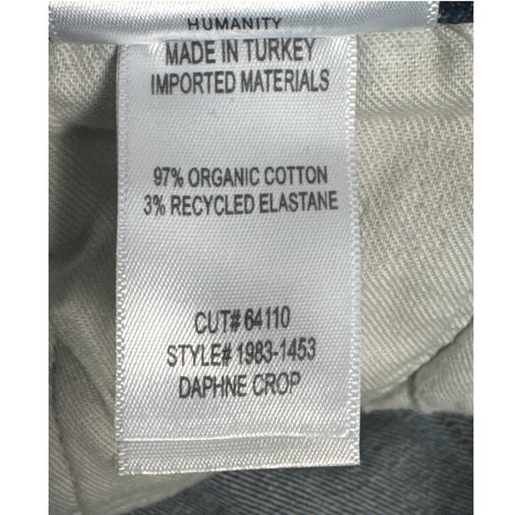 Citizens of Humanity High Rise Daphne Crop Jean Raw Hem Dark Wash Size 27 - Picture 7 of 10